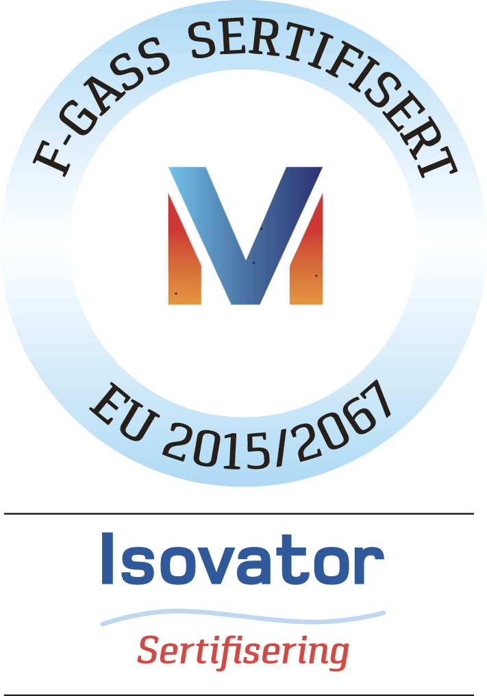 Sertifisert i Isovator og F-gass godkjent